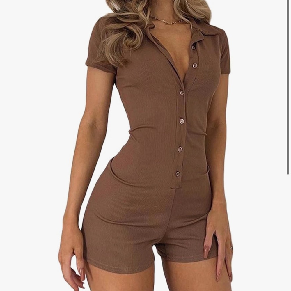 KMBANGI Never Worn Short Sleeve Knitted One Piece Playsuit